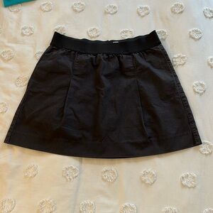 J crew 100% cotton black elastic waist size 2 skirt